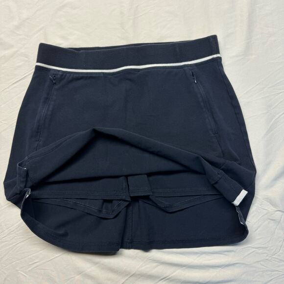 T by Talbots Stretch Tenniscore Cotton/Spandex Blend Skort, Women Mp Navy Blue - Picture 3 of 5